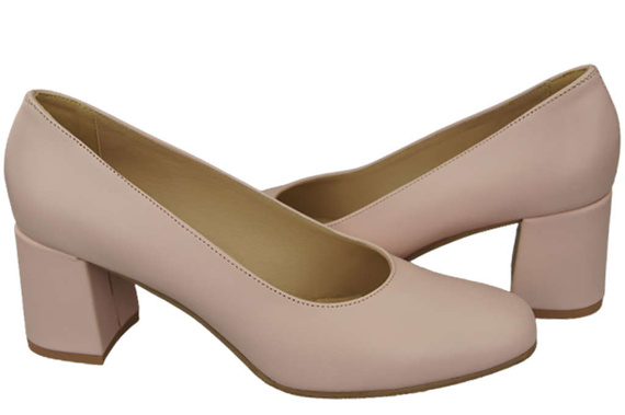 Dámská obuv Přírodní kožené lodičky 171 Powder pink ElitaBut