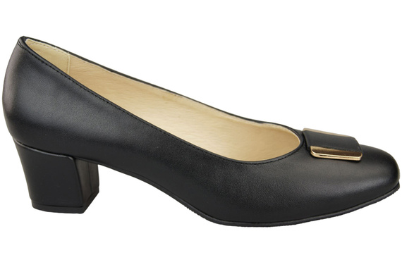 Dámská obuv Přírodní kožené lodičky 187 Black ElitaBut