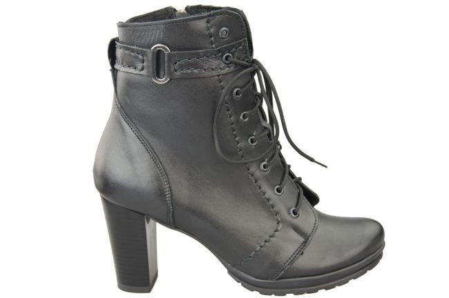 Dámská obuv Přírodní kožené boty Black 1012 ElitaBut