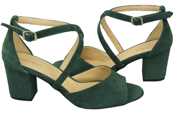 Dámská obuv Sandály Zelená semišová kůže 111 ElitaBut
