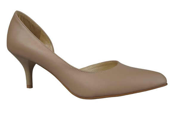 Dámská obuv Dámské lodičky z přírodní kůže Cappuccino Lico 900 ElitaBut