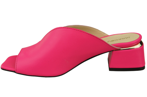 Dámská obuv Žabky na podpatku Neon Pink Natural Leather 210 ElitaBut