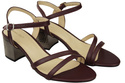 Dámská obuv Maroon Natural Leather 197 Smyslně odhalující sandály na nohy ElitaBut