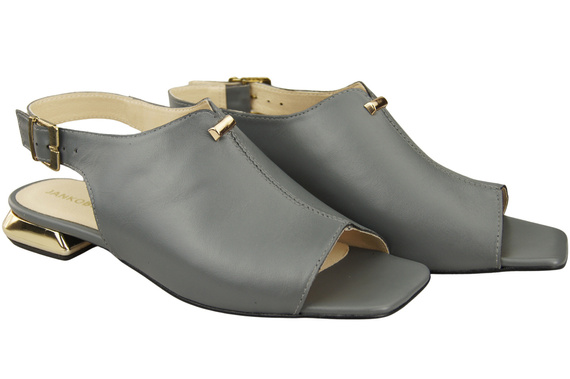 Pohodlná dámská obuv Ash Sandály s plochým zlatým podpatkem Přírodní kůže 207 ElitaBut