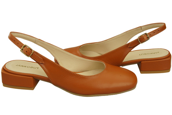 Dámská obuv Červené sandály na plochém podpatku Přírodní kůže 206 ElitaBut