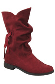 Dámské boty Maroon Jaro / podzim přírodní kůže velur 999 L ElitaBut