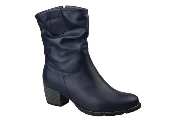 Obuv Dámské boty z přírodní kůže tmavě modré 792 ElitaBut