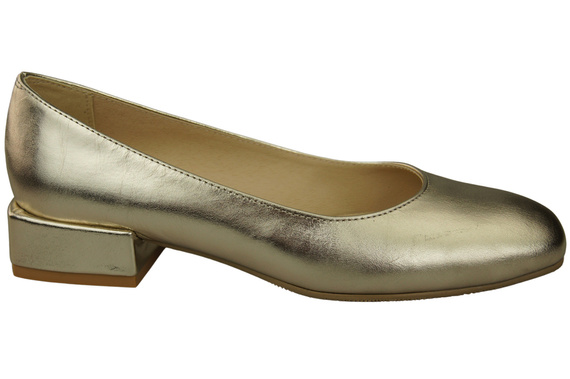 Pohodlná dámská obuv Gold Flats Natural Leather 204 ElitaBut