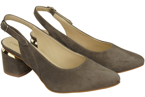 Dámské sandály z přírodní semišové kůže světle hnědé Elegance a pohodlí 196 From ElitaBut