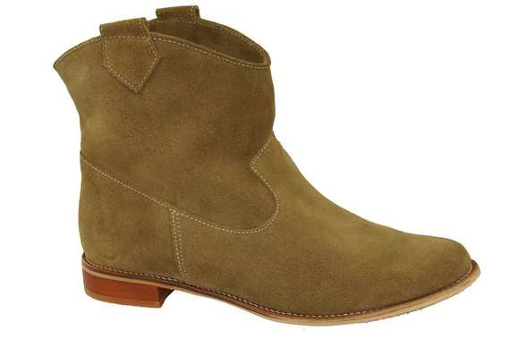 Obuv Dámské kozačky Olive Jaro / podzim přírodní kůže velur 132 L ElitaBut