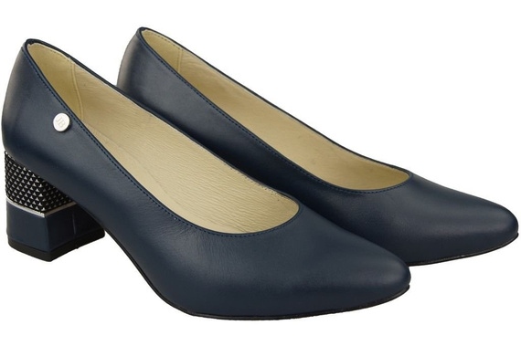 Dámská obuv Navy blue Natural leather 142 ElitaBut