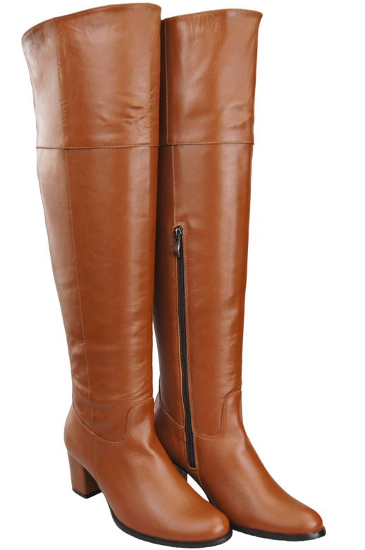 Dámská obuv Musketeers Brown High over the knee natural leather 190 ElitaBut
