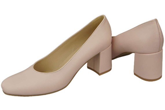 Dámská obuv Přírodní kožené lodičky 171 Powder pink ElitaBut