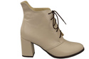Dámské boty Cappuccino Bright lace-up Zimní přírodní kůže 174 Od ElitaBut