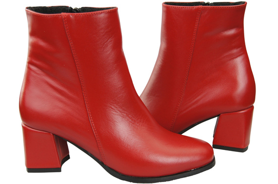 Dámské boty Červené pro Zimní přírodní kůže 214 Z ElitaBut