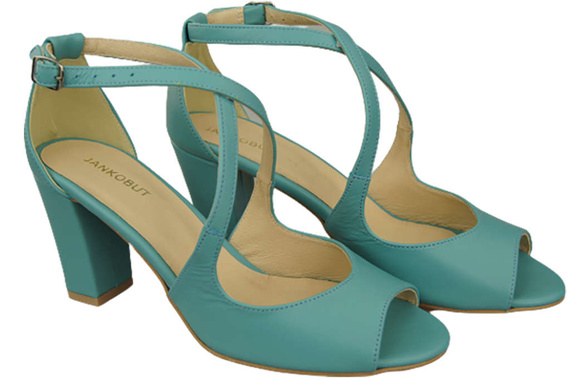 Dámská obuv Tyrkysové sandály Přírodní kůže 186 ElitaBut