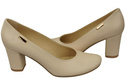 Dámská obuv Classic Beige Natural Leather Almond Nose pumps 201 ElitaBut