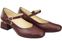 Dámská obuv Strap pumps Maroon Natural Leather 202 ElitaBut