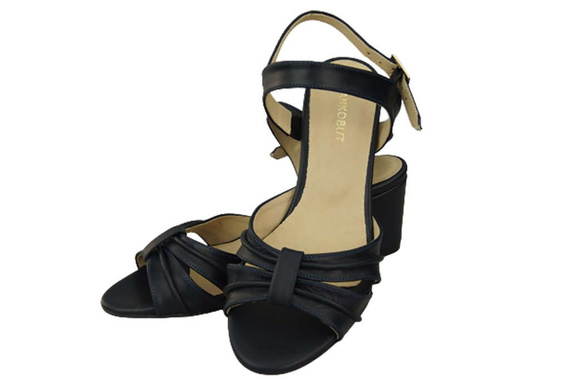 Dámská obuv Navy Blue Sandály Natural Leather 168 ElitaBut