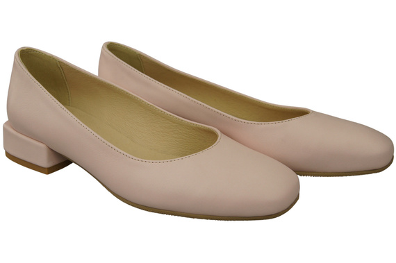 Pohodlné dámské boty Pumpkin Pink Flat Natural Leather 204 ElitaBut