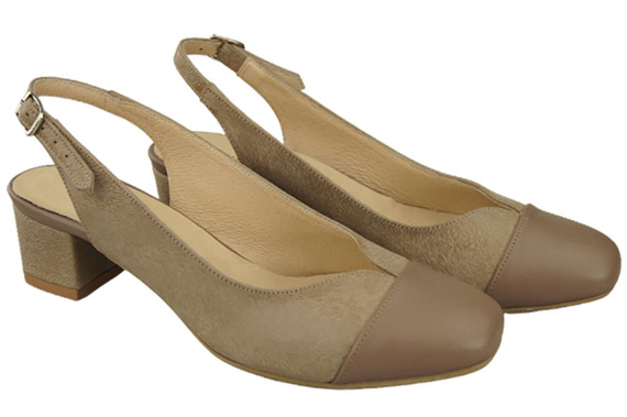 Dámská obuv Sandály z přírodní kůže 165 Cappuccino ElitaBut