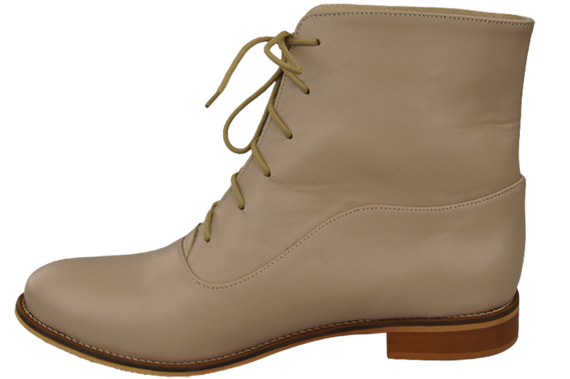 Dámské kozačky Cappuccino lico Jaro/podzim přírodní kůže 155 L ElitaBut