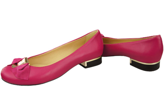 Dámské baleríny Přírodní kůže Fialová 894 ElitaBut