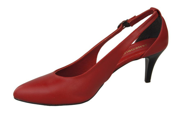 Dámská obuv Nízké sandály na podpatku Přírodní kůže Červená 973 ElitaBut