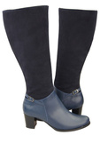 Obuv Dámské kozačky z přírodní kůže 101 navy blue ElitaBut