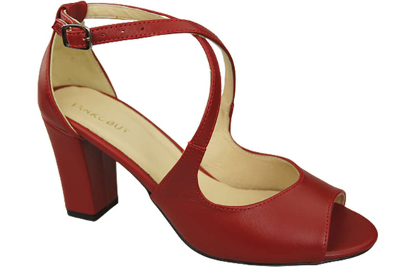 Dámská obuv Sandály Červená přírodní kůže 186 ElitaBut