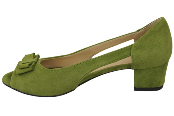Dámská obuv Pistachio Leather Suede Sandals 145 Z ElitaBut