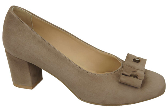 Dámská obuv Dámské lodičky Cappuccino Semišová kůže 163 ElitaBut