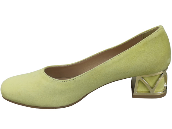 Pohodlné dámské boty Banán lodičky s ozdobným podpatkem Přírodní semišová kůže 219 Od ElitaBut