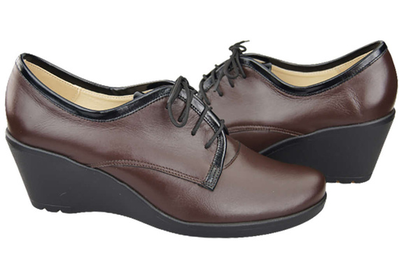 Obuv Dámské polobotky On Anchor přírodní kůže Chocolate 181 ElitaBut