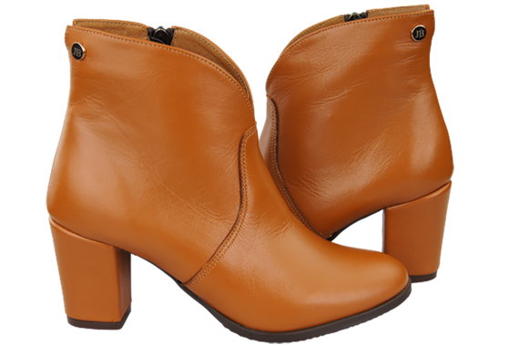 Dámské kozačky červené Jaro/podzim přírodní kůže 152 L ElitaBut