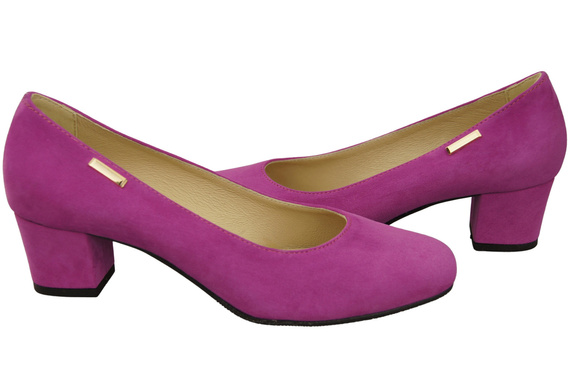 Pohodlná dámská obuv Cyclamen Natural Leather Suede 172 od ElitaBut