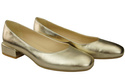 Pohodlná dámská obuv Gold Flats Natural Leather 204 ElitaBut