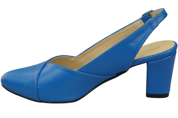 Dámská obuv Modré sandály na podpatku Přírodní kůže 217 ElitaBut