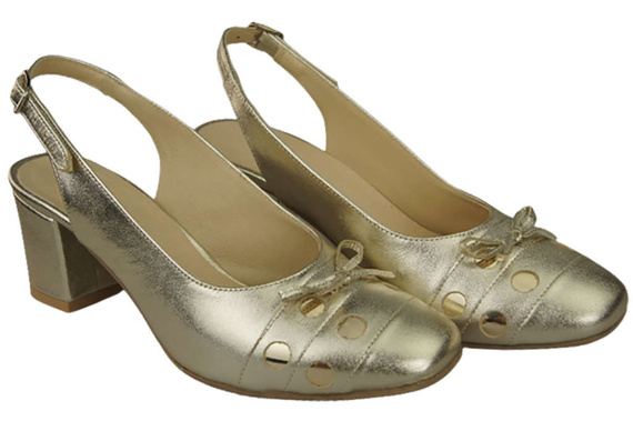 Dámská obuv Zlaté sandály Přírodní kůže 167 ElitaBut