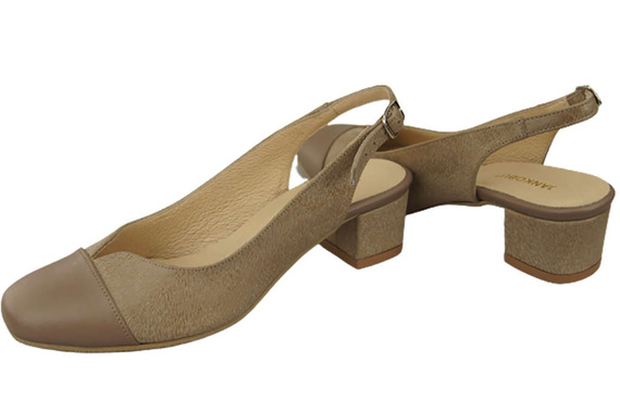 Dámská obuv Sandály z přírodní kůže 165 Cappuccino ElitaBut