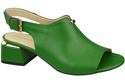 Dámská obuv Sandály Zelená zlatá přezka Přírodní kůže 198 ElitaBut