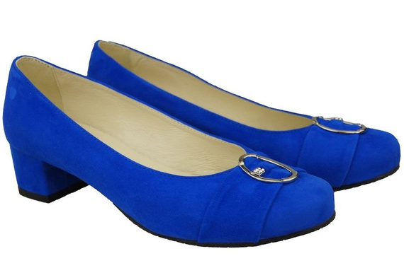 Dámská obuv Azure Natural Leather Suede pumps 135 ElitaBut