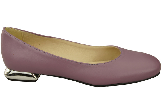 Ploché dámské boty Boty Lila Ozdobný podpatek Přírodní kůže 209 ElitaBut