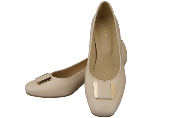 Dámská obuv Natural Leather 187 Beige ElitaBut