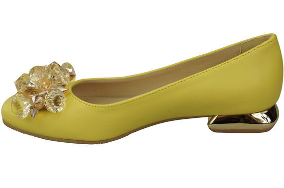 Dámské lodičky Lemon s krystaly z přírodní kůže 216 ElitaBut