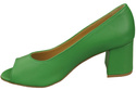 Dámská obuv PEEP TOE Lime pumps Přírodní kůže s potaženým podpatkem 192 ElitaBut
