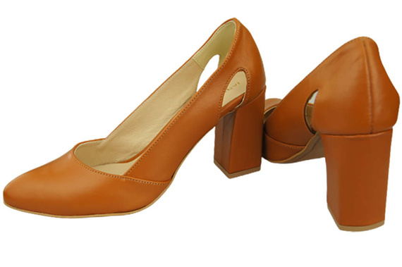 Dámská obuv Červené kožené lodičky 184 ElitaBut