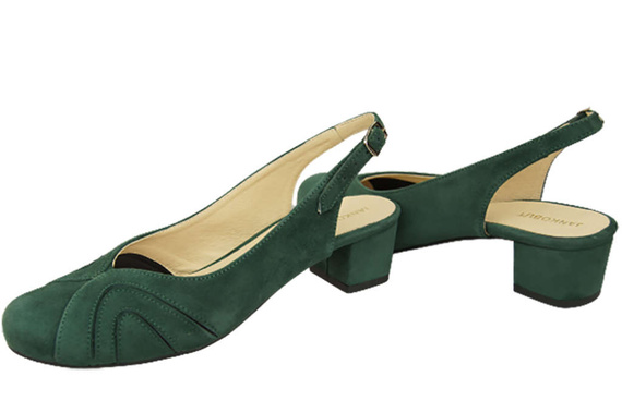 Dámská obuv Přírodní kůže Semišové sandály Zelená 842 Z ElitaBut
