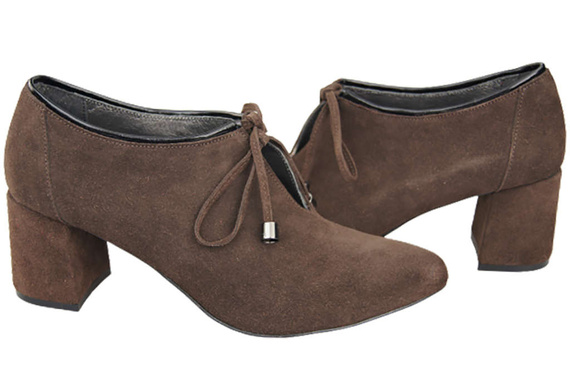 Dámská obuv Obuv Chocolate Natural Velour Leather 183 ElitaBut