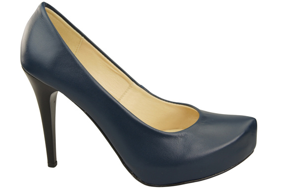 Dámská obuv Navy blue Stiletto pumps přírodní kůže 205 ElitaBut